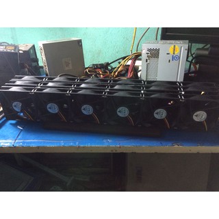 Dãy 6 quạt server 9cm, chiều dài 54cm, fan 12v tháo máy bộ (đã kèm jack)