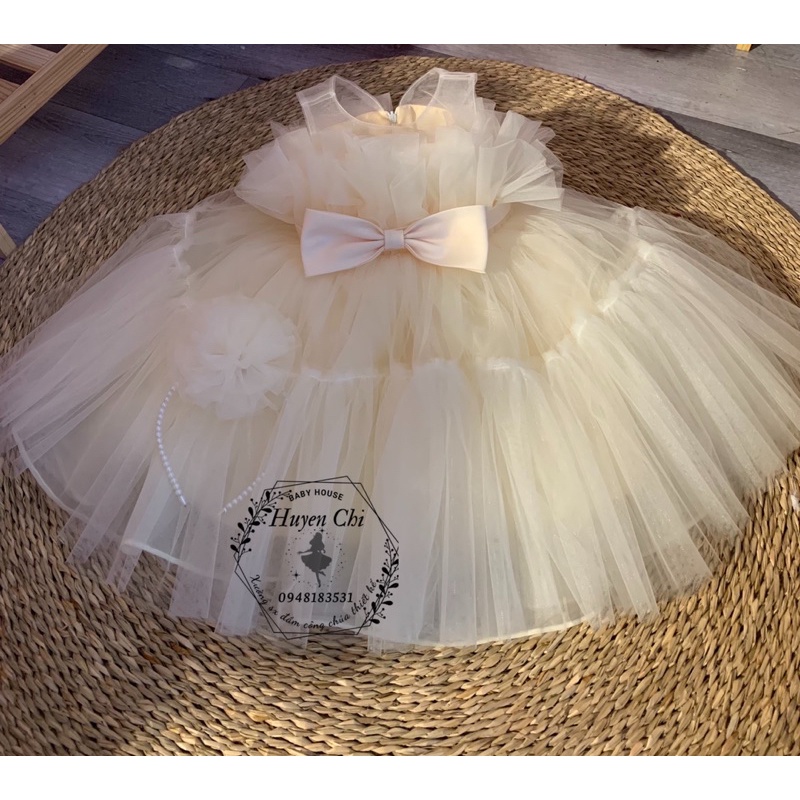 VÁY CÔNG CHÚA BÈO GẤU  NHIỀU LỚP💕💕💕 tặng kèm cài 💕💕💕