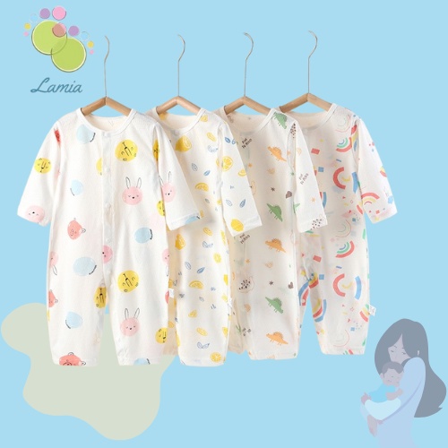 Body Dài Tay Mỏng Nằm Điều Hòa Họa Tiết Đáng Yêu Cho Bé Sơ Sinh 𝟎𝟔𝐁𝐃𝐃