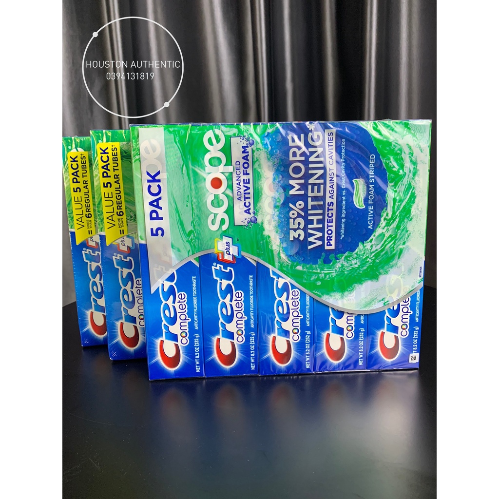 Kem đánh răng giúp trắng răng CREST 3D WHITE ADVANCED WHITENING _ Live mua hàng tại Mỹ