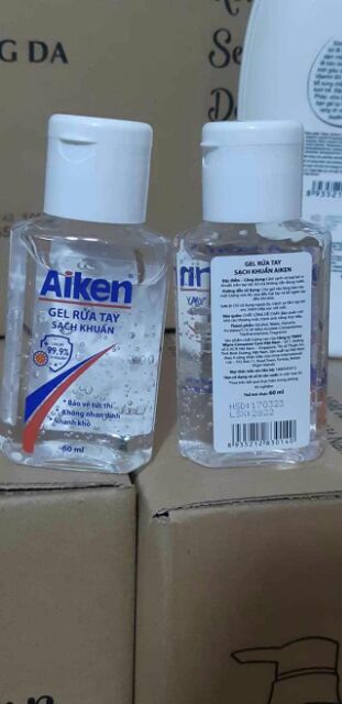 Gel rửa tay khô diệt khuẩn 99% Aiken bỏ túi 60ml | BigBuy360 - bigbuy360.vn