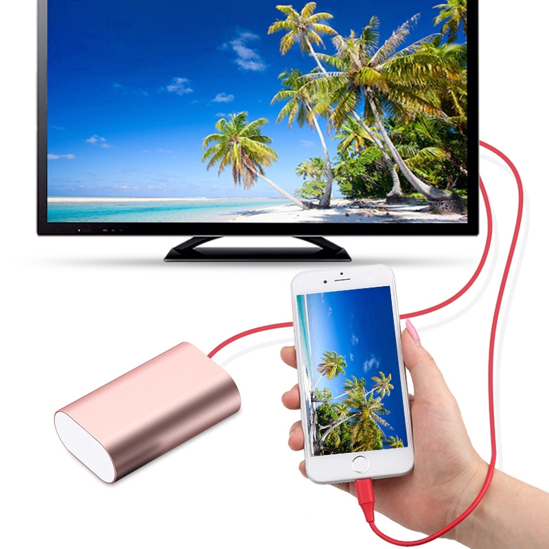 Cáp kết nối từ cổng 8 Pin sang HDMI HDTV TV kỹ thuật số AV chuẩn USB HDMI 1080P cho IPX 8 7