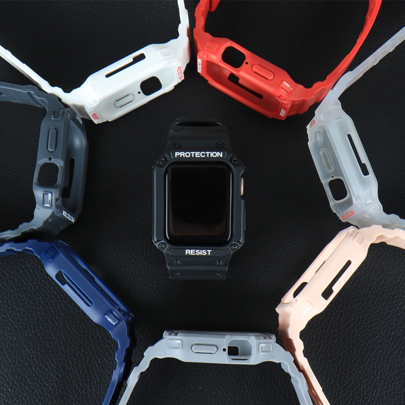 Ốp Bảo Vệ Đồng Hồ Thông Minh Apple Watch 44mm 45mm 42mm 40/38 7 6 5 4 SE TPU