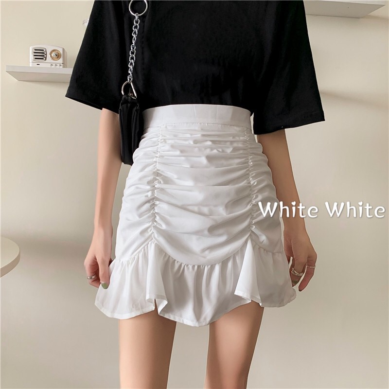 Korean style high-waisted thin a-line skirt all-match fishtail skirt | BigBuy360 - bigbuy360.vn