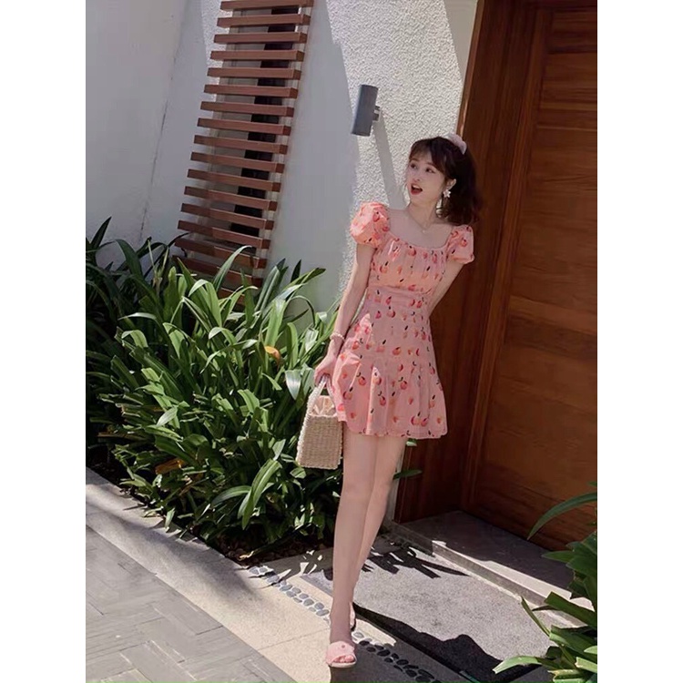 Đầm Nữ Dáng Xòe Cá Tính Trẻ Trung Nhẹ Nhàng Họa Tiết Hình Cực Xinh