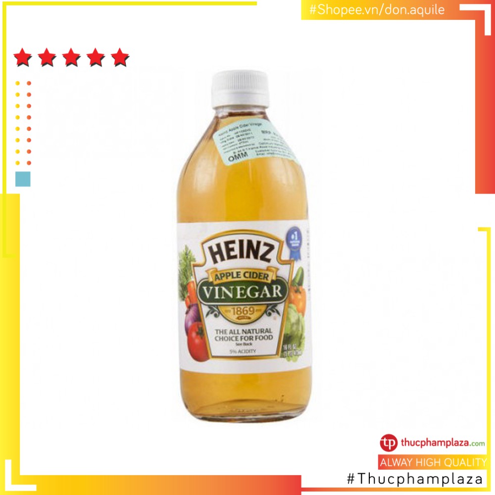 Dấm táo Apple Cider hiệu HEINZ chai 473ml