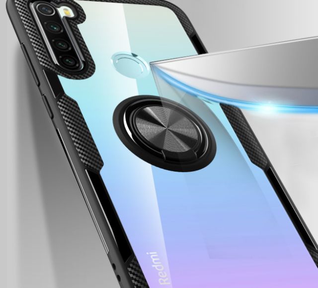 Ốp lưng Redmi Note 8 / Note 10 / Note 10s giá đỡ mặt lưng trong viền màu cao cấp