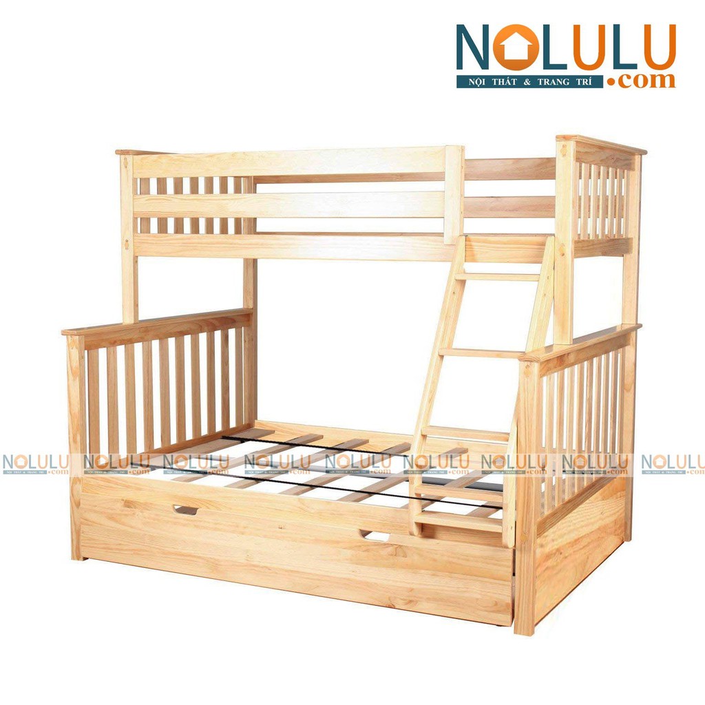 Giường 2 Tầng K.Bed Gỗ Tự Nhiên, Tối Ưu Diện Tích, Người Lớn Sử Dụng Được