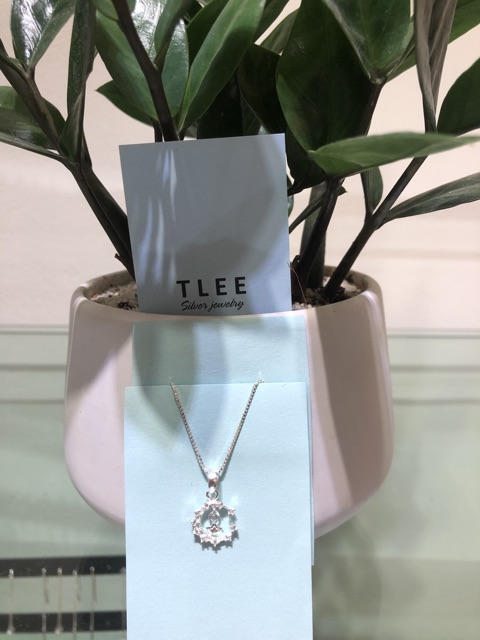 Dây chuyền bạc tlee, vòng cổ trăng sao đính đá cao cấp - TleeJewelry