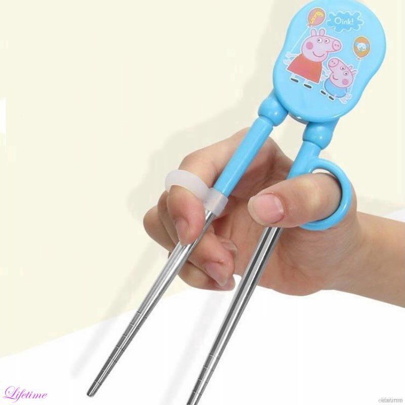 Đôi Đũa Inox Tập Ăn Họa Tiết Hoạt Hình Cho Bé
