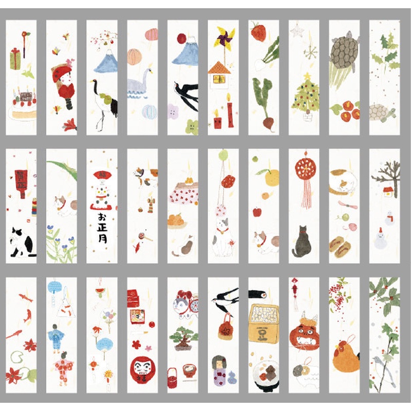 Hộp 30 thẻ đánh dấu sách hình phong cảnh thế giới sáng tạo