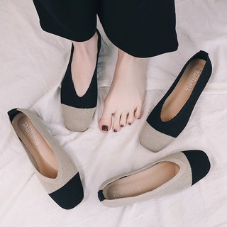 (SẴN BE 37) Giày búp bê vải co giãn đế bệt (ẢNH THẬT Ở CUỐI)