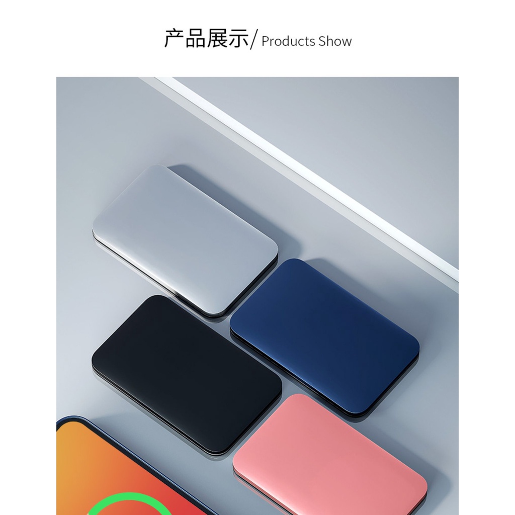 Pin sạc dự phòng không dây 10000mAh 15W bằng hợp kim nhôm thích hợp cho iPhone 13 12 Pro Max