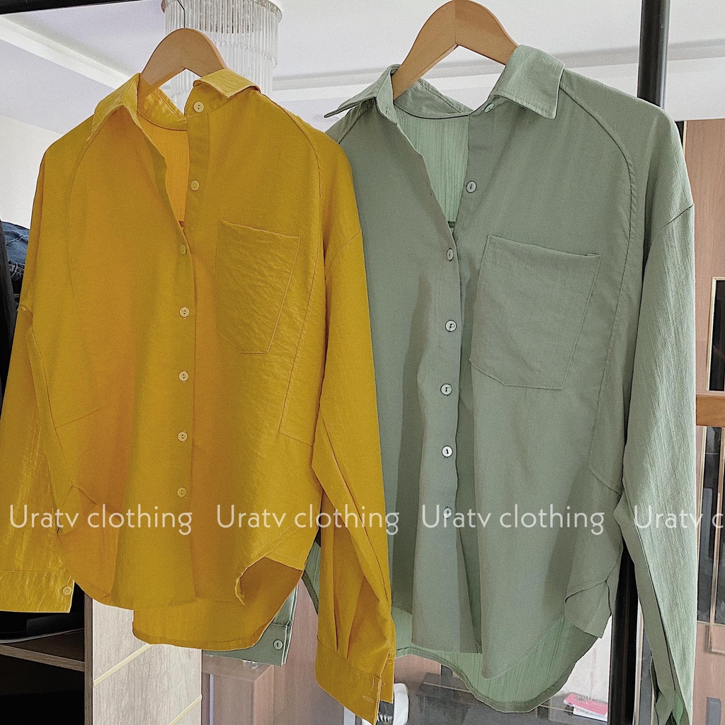 [FREESHIP - ẢNH CHÍNH CHỦ] Áo sơ mi tay dài oversize 155