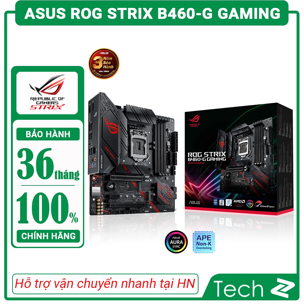 Mainboard ASUS ROG STRIX B460 G GAMING (Intel B460, Socket 1200, m-ATX, 4 khe Ram DDR4)