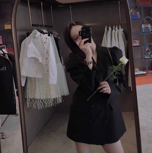 (Order) HÀNG THIẾT KẾ CAO CẤP ÁO BLAZER OVERSIZE TAY BỒNG RETRO | BigBuy360 - bigbuy360.vn