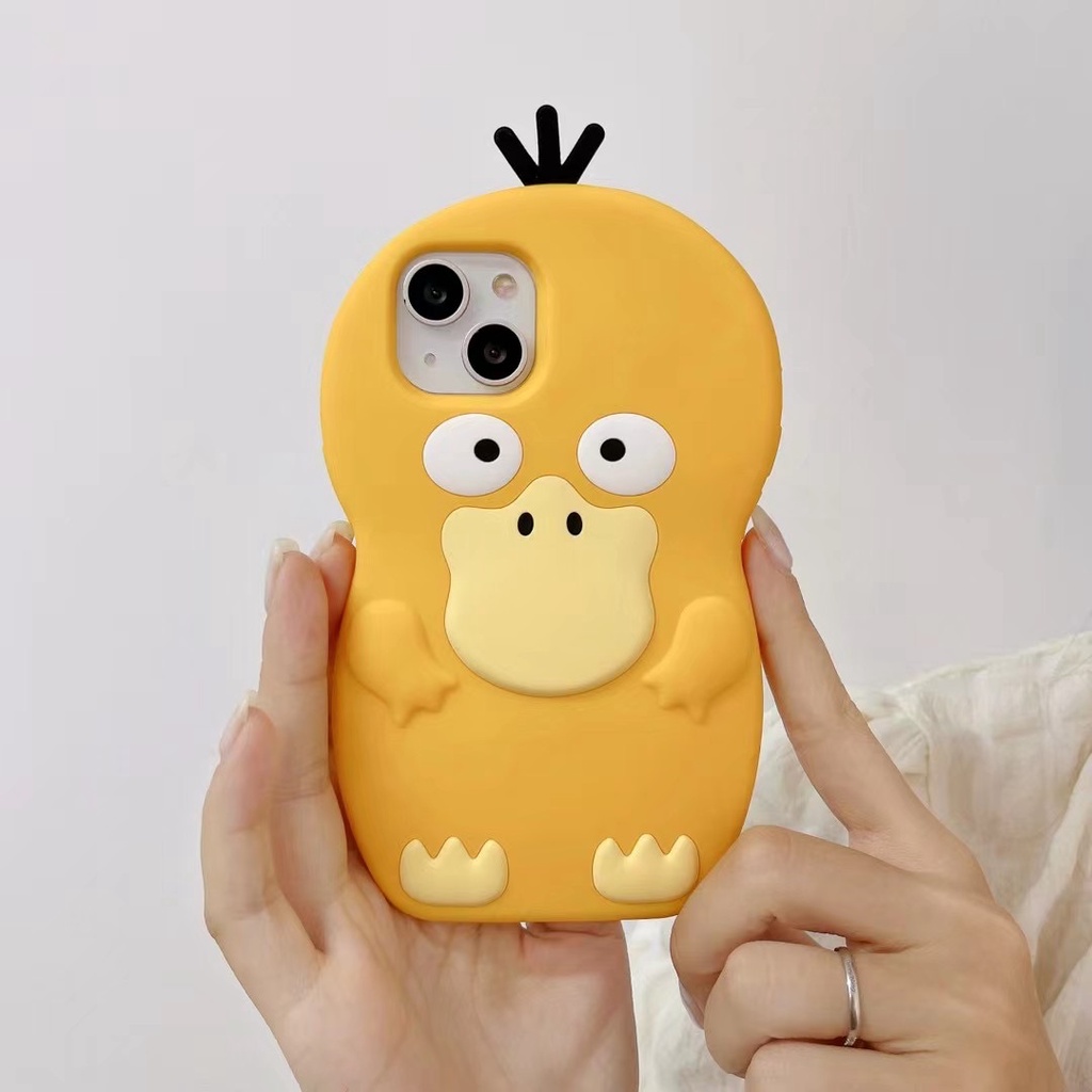 Ốp Điện Thoại Silicone Mềm Chống Sốc Hình Vịt 3D Cho iPhone 14 Pro Max 14 Plus 13 Pro Max 12 Pro Max 11 Pro Max X Xs Max XR 7 Plus 8 Plus