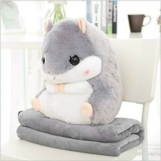 gấu bông chuột hamster kèm chăn