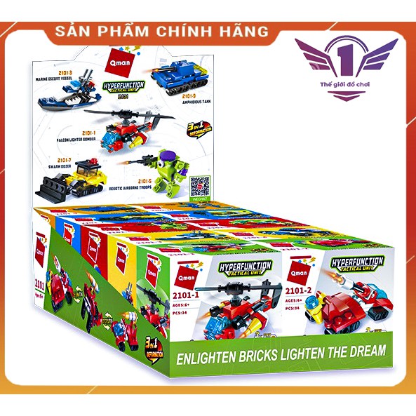 Combo 10 hộp đồ chơi xếp hình lego thương hiệu QMAN - Xe các loại