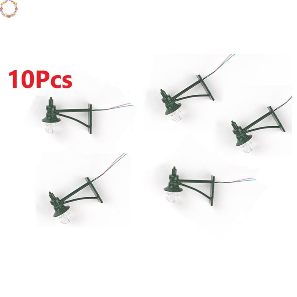 10 Đèn tường mô hình bàn cát A Phần ánh sáng trắng xanh 1:87 Đèn tường ánh sáng trắng 3V / 12V chất lượng cao