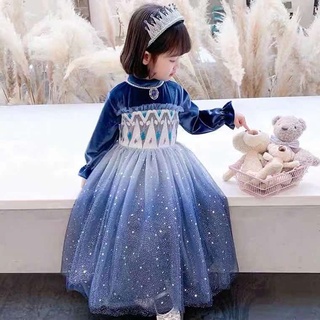 Đầm hóa trang công chúa elsa thời trang thu đông cho bé gái