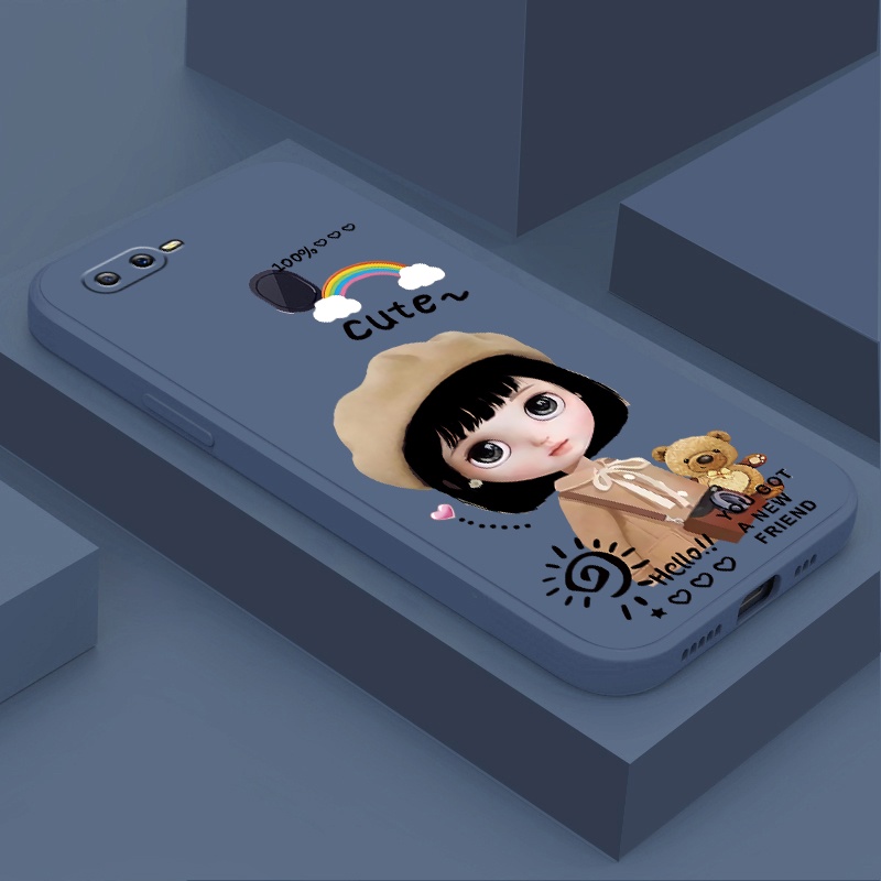 Ốp Điện Thoại tpu Silicon Viền silicone Hình Cô Gái Beret Cho Oppo A7 Oppo A5S Oppo A12 Oppo A9 2020 Oppo A5 2020 Oppo A72 5G Oppo A73 5G