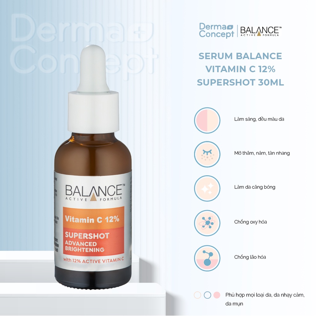 Serum sáng da, mờ thâm Balance Vitamin C Brightening 30ml/ 60ml