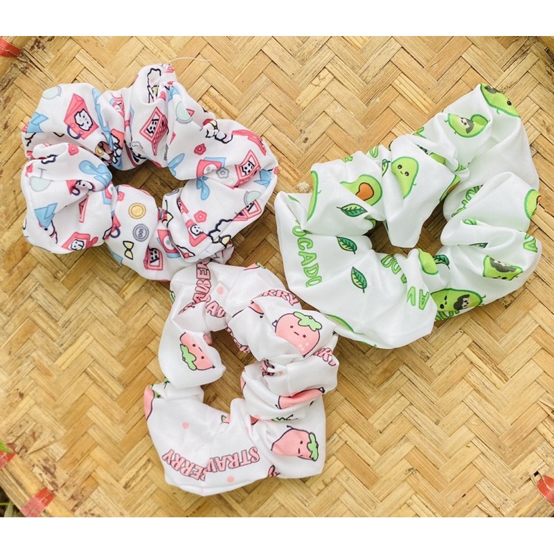 Scrunchie mẫu mới bò sữa đẹp giá rẻ