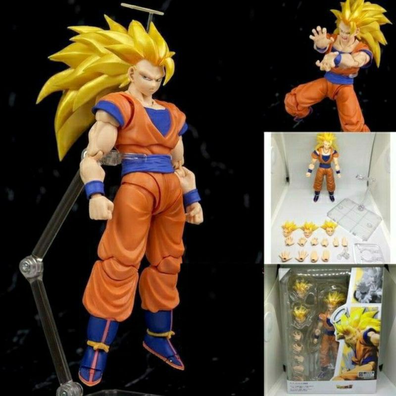 [Hàng có sẵn-Xả hàng tăng doanh số] Mô Hình Son Goku SHF Super Saiyan 3 Khớp cao 15cm - Mô Hình Dragon Ball