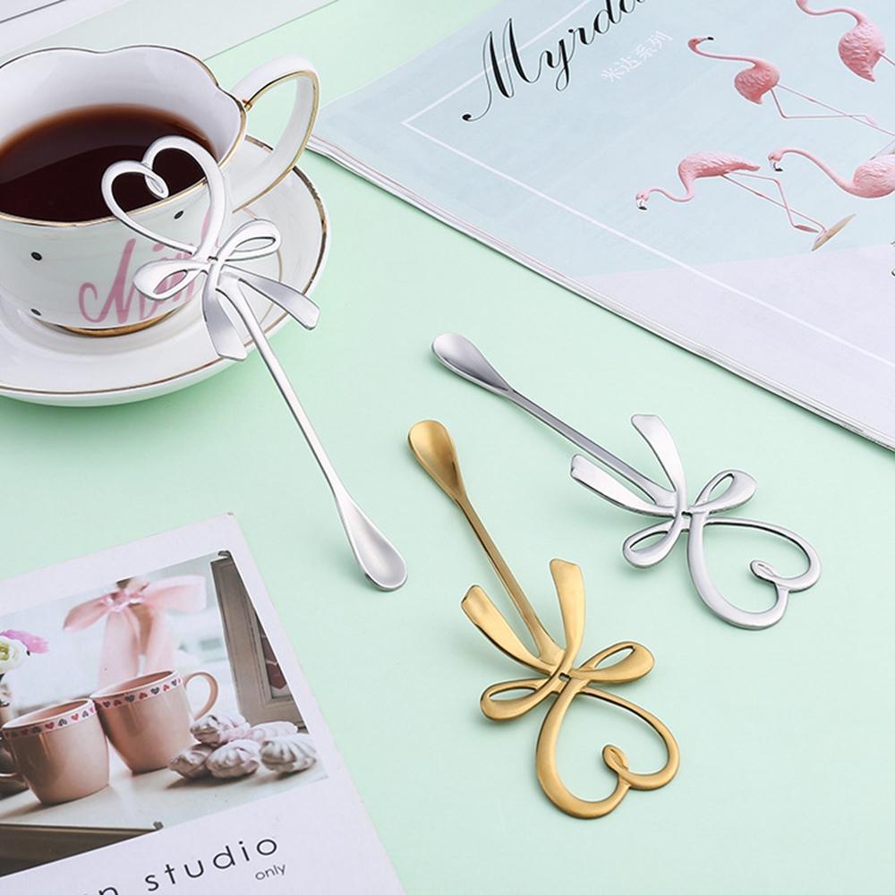 SOMEDAYZL Muỗng Khuấy Cà Phê Cán Dài Hình Trái Tim