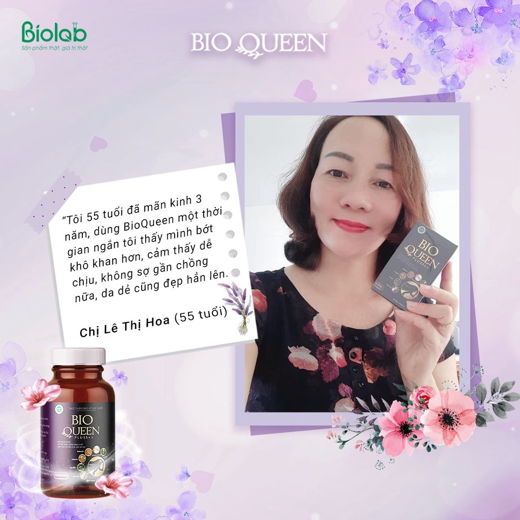 Bio Queen Pluss ++hỗ trợ bổ huyết, bổ sung tăng cường nội tiết tố nữ, hạn chế lão hóa da, làm đẹp da [BIOLAB 30 VIÊN ]