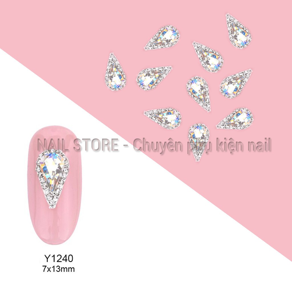 [ FOLLOW SHOP KM ] CHARM đá giọt nước gắn trang trí móng tay nghệ thuật Y1240 ( 1 viên ) - Nail Store
