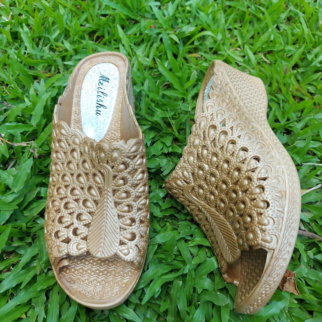 DÉP NHỰA DẺO NỮ ĐI MƯA CAO 4CM