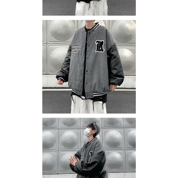 Áo khoác ngoài nam bóng chày varsity học sinh sinh viên, áo bomber nam varsity phong cách hàn quốc unisex ulzzang