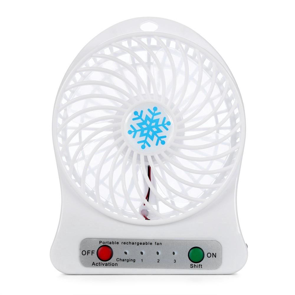Quạt USB mini để bàn gắn đèn LED