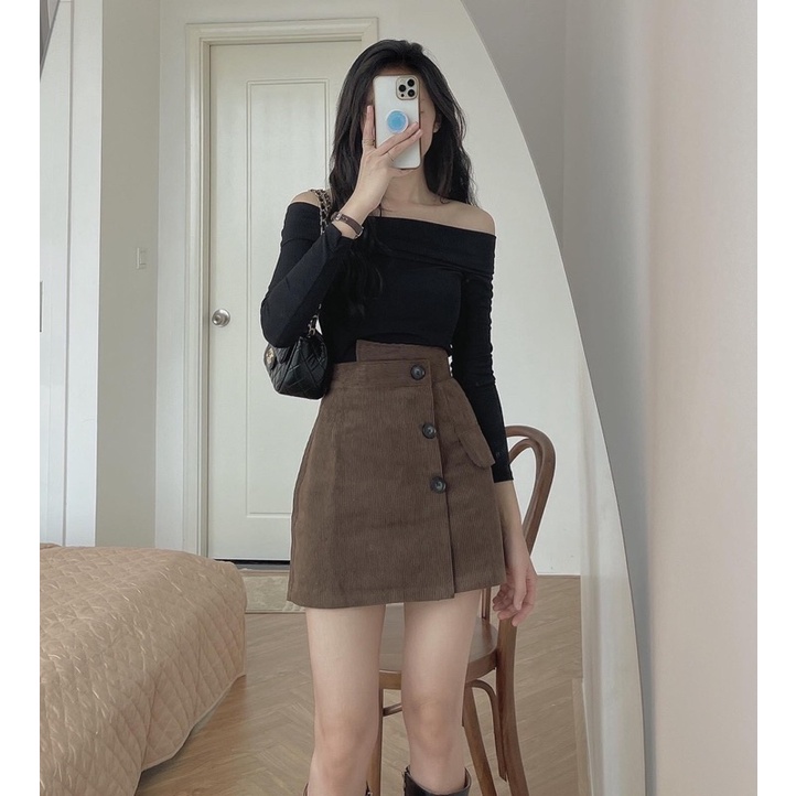 ÁO THUN TĂM TRỄ VAI SEXY DÀI TAY