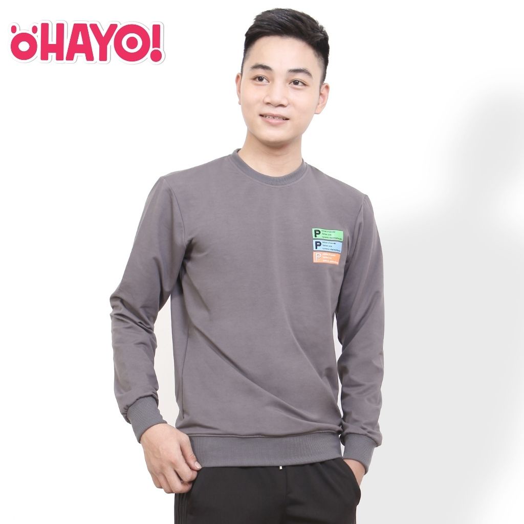 Áo Sweater Nam OHAYO Nỉ Da Cá Dài Tay Cổ Tròn, Chất Liệu Giữ Ấm Tốt, Hình Chữ P Sắc Nét AN009 | BigBuy360 - bigbuy360.vn