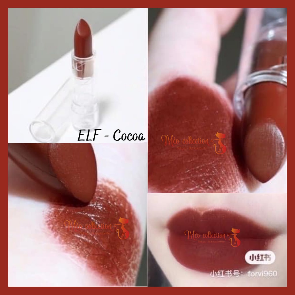 Son ELF - SRSLY Satin Lipstick màu Cider, Cocoa