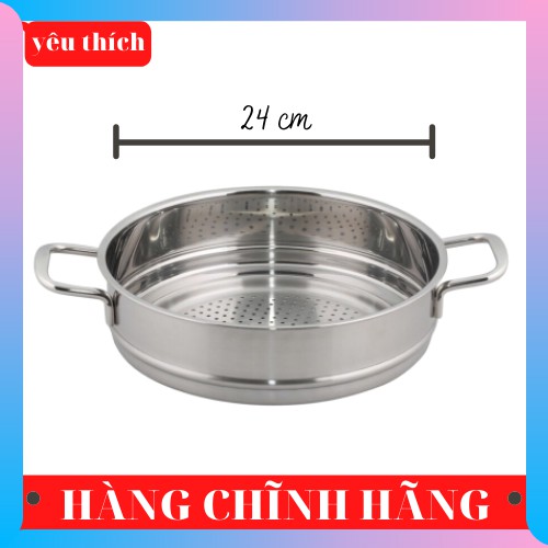 [ BẢO HÀNH 2 NĂM] Lồng xửng inox 430 size 24cm dùng để hấp xôi - hấp cá