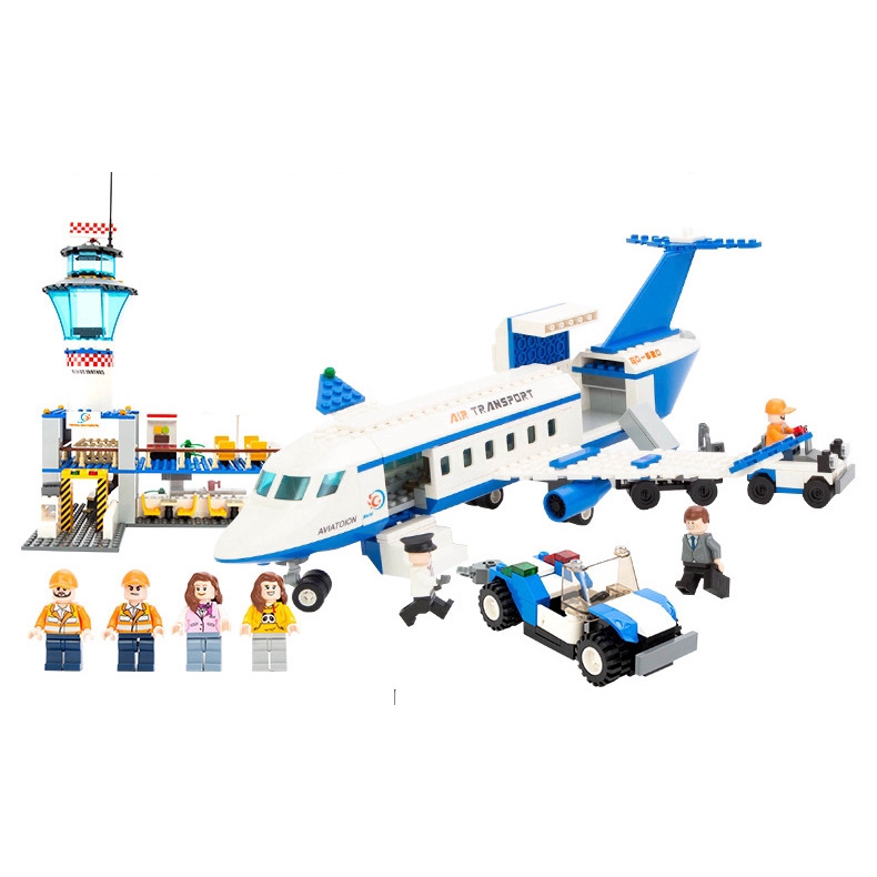 Bộ Đồ Chơi Lego Xếp Hình Sân Bay 652 Chi Tiết Cho Bé