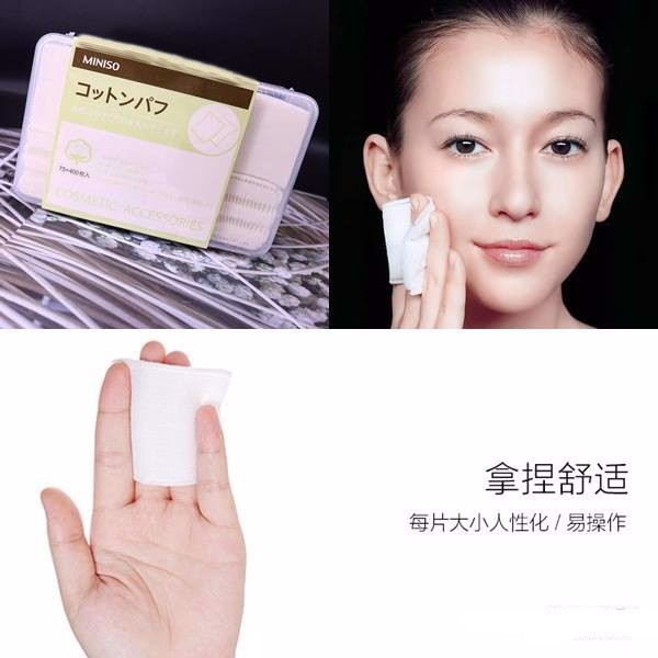 Bông tẩy trang Miniso 180 miếng Nhật Bản chính hãng | BigBuy360 - bigbuy360.vn