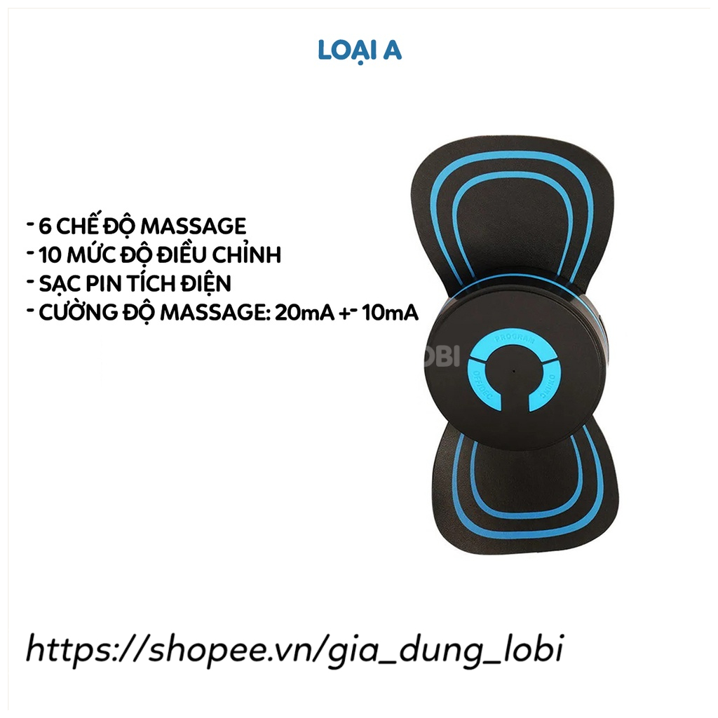Miếng dán massage toàn thân mini 6 chế độ xoa bóp