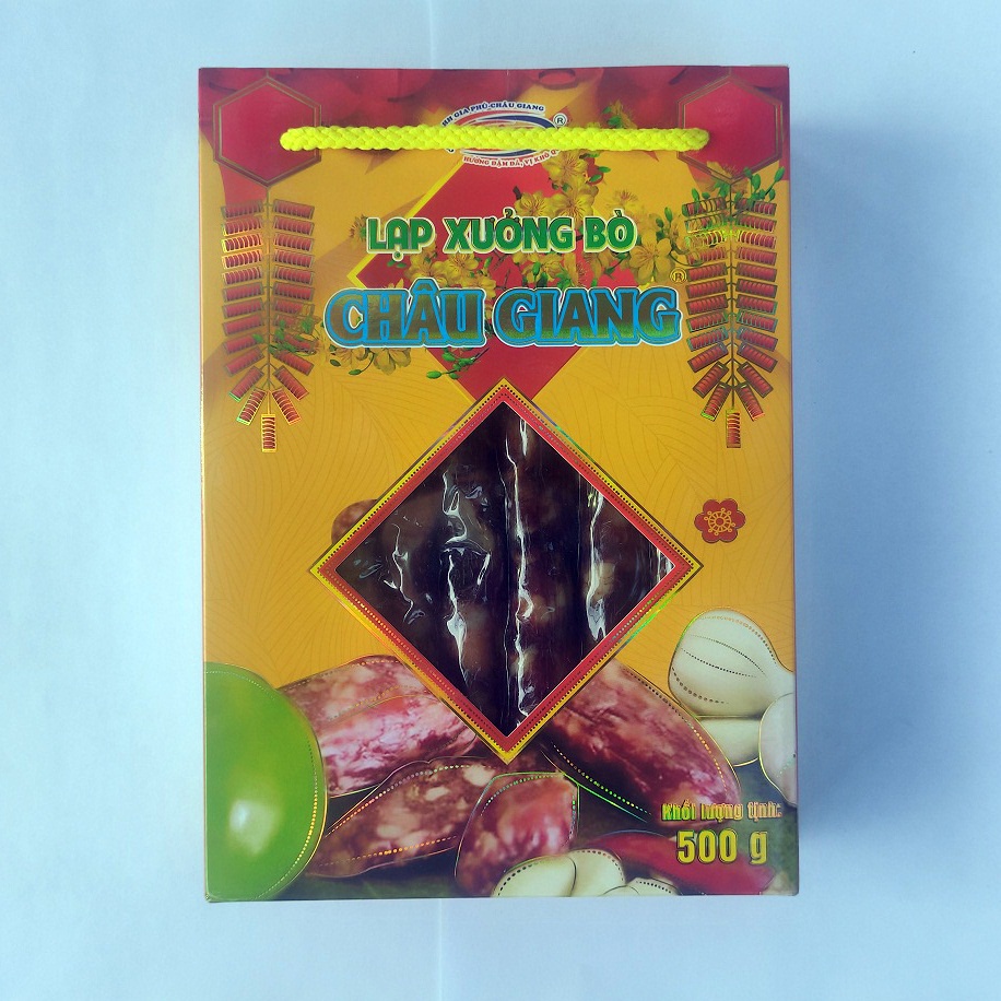 [ĐẶC SẢN AN GIANG] Lạp xưởng bò Châu Giang gói 500 gram HSD 12 tháng (Tung Lò Mò - người Chăm) - Hộp phiên bản quà tết | BigBuy360 - bigbuy360.vn