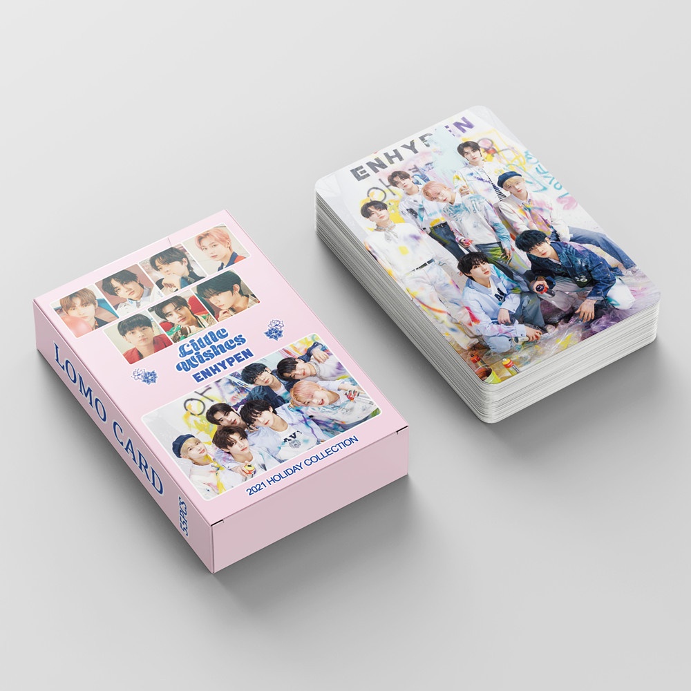 Bộ 55 ảnh lomo card hình nhóm nhạc Kpop ENHYPEN LITTLE WISHES chất lượng cao