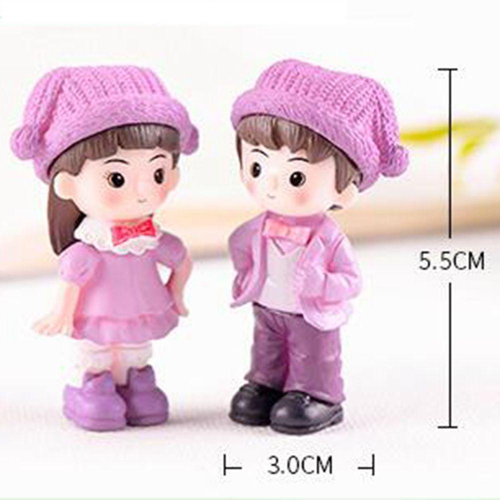 Set 2 Mô Hình Tượng Nhỏ Bằng PVC Trang Trí Tiểu Cảnh