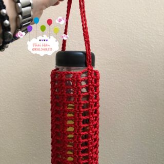 Túi len đựng bình nước handmade