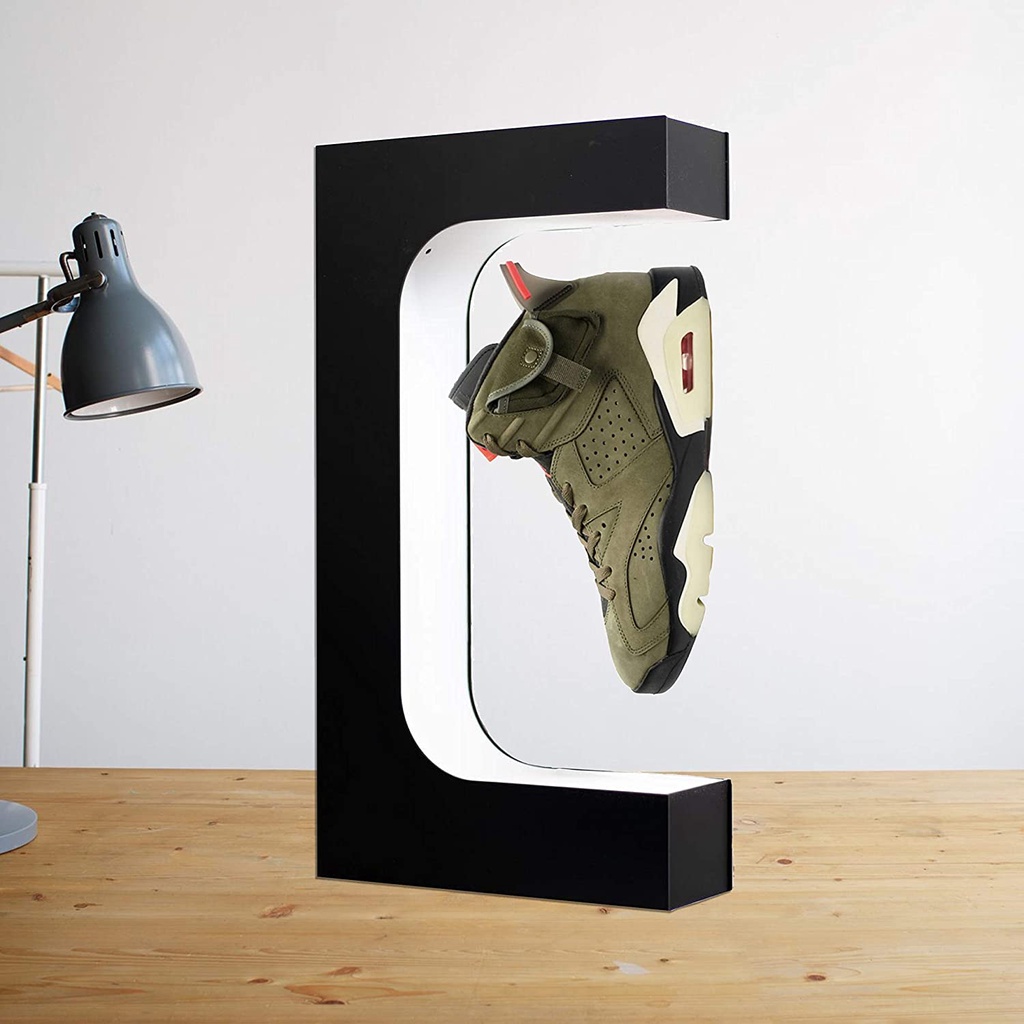 Floating Shoe Display, Máy Treo Giày Bằng Từ Trường, Xoay 360 Độ, Bảo hành 2 Năm
