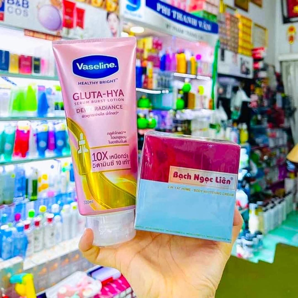 COMBO KEM BODY BẠCH NGỌC LIÊN 2IN1   & DƯỠNG THỂ VASELINE