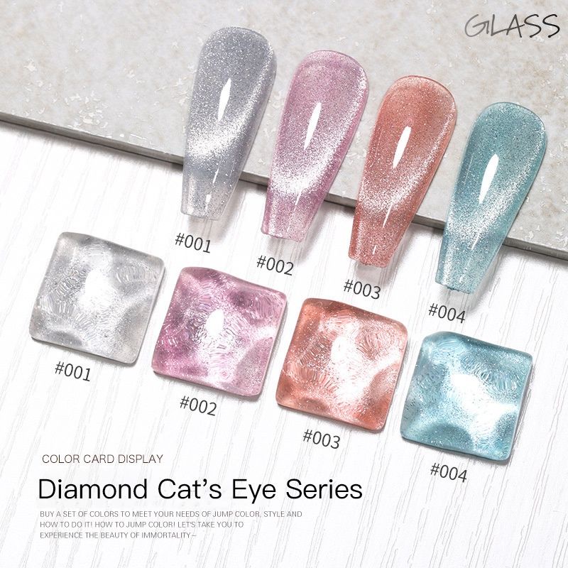 [Hàng mới về] Keo sơn móng tay Ai La Nuo kiểu mắt mèo màu ánh kim cương