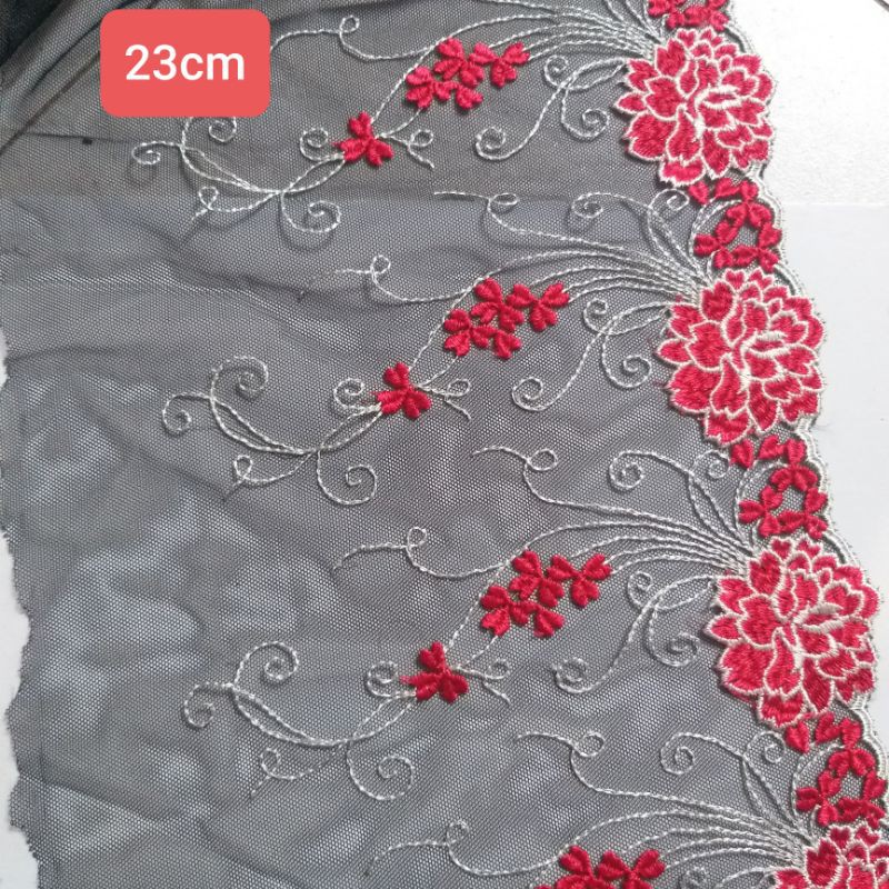 Ren lưới thêu chân , dây lẻ,size 15 đến 26cm .